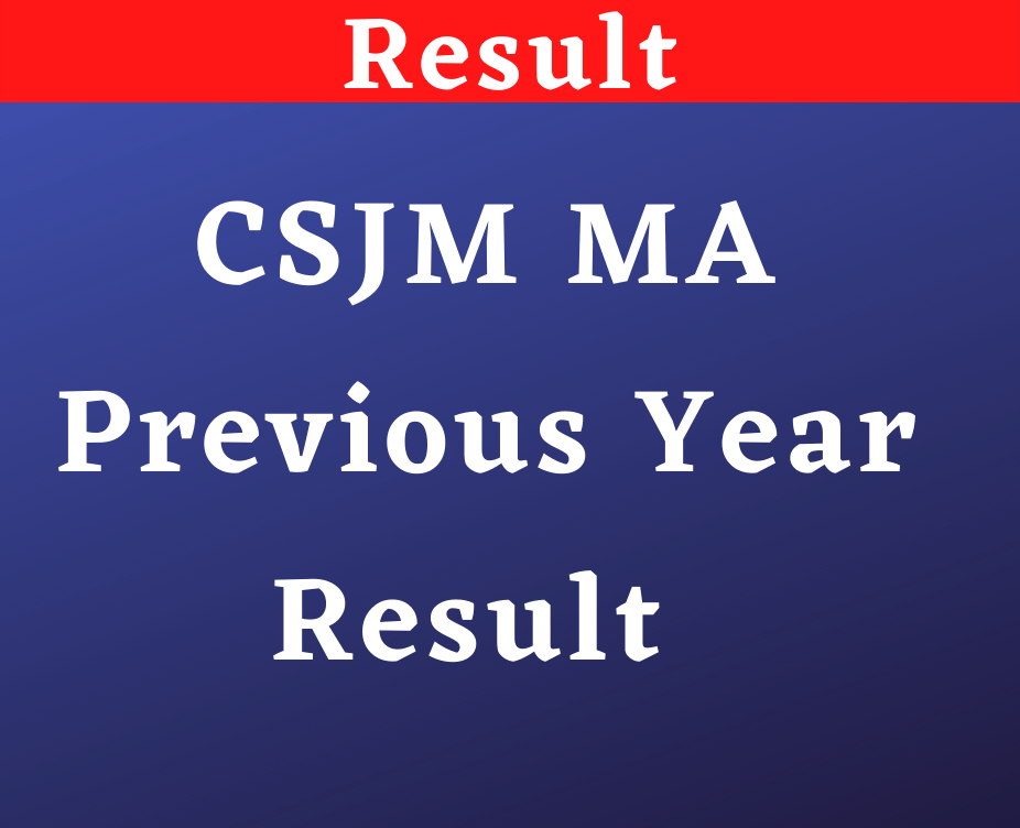 CSJM MA Previous Year Result 2022